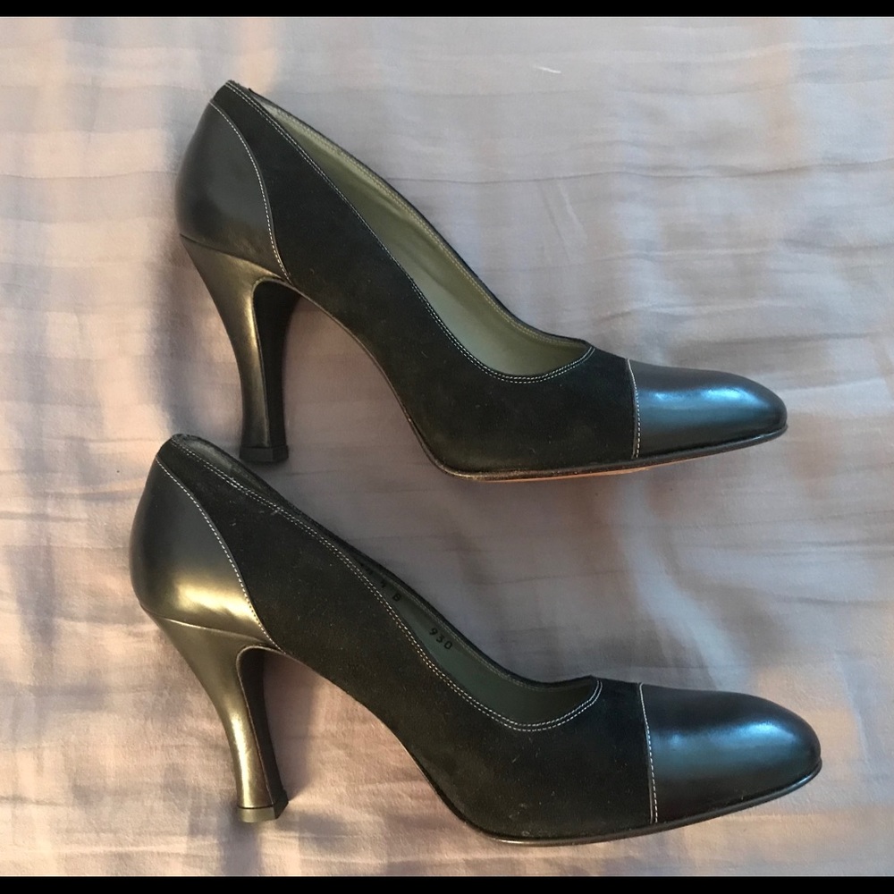 Coach Stelleto Black tip with black suede mix